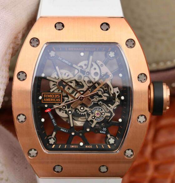 Buying Richard Mille RM035 Americas rose gold replica watch